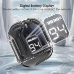 Air 31 Earbuds Wireless | Crystal Transparent Bluetooth 5.3 | LED Digital Display Airpods - Image 2