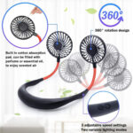 Hanging Neck Fan for Kitchen | Folding Handheld Fan Wearable Portable Neckband Mini Fan USB - Image 4