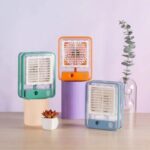 Portable USB Air Cooler Fan – 3-Speed, Mist Spray, Rechargeable | Random Color - Image 9