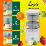 Portable Electric Citrus Juicer | USB Rechargeable, Hands-Free Orange & Lemon Juice Extractor, Easy to Clean - Image 2