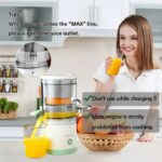 Portable Electric Citrus Juicer | USB Rechargeable, Hands-Free Orange & Lemon Juice Extractor, Easy to Clean - Image 5