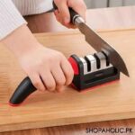 3-in-1 Knife Sharpener Set with Ceramic Peeler | 3-Stage Blade Sharpener & Non-Slip Handle - Image 10