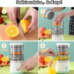 Portable Electric Citrus Juicer | USB Rechargeable, Hands-Free Orange & Lemon Juice Extractor, Easy to Clean - Image 9